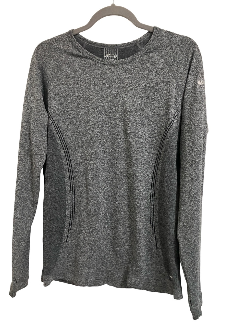bcg Gray Heather Performance Long Sleeve Top